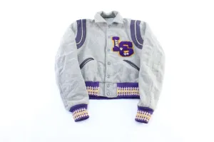 1964 Howe's Grey & Purple Varsity Jacket
