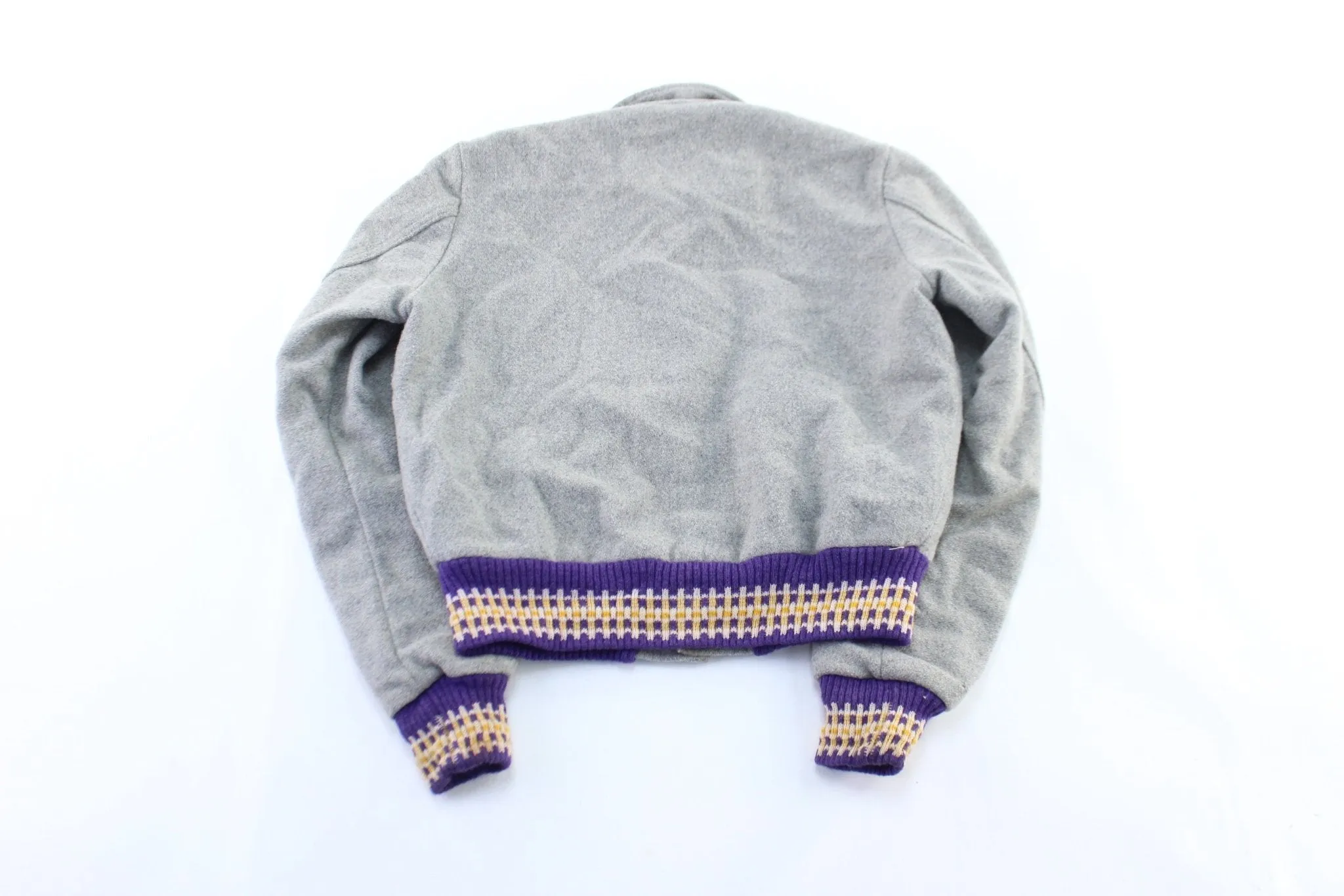 1964 Howe's Grey & Purple Varsity Jacket