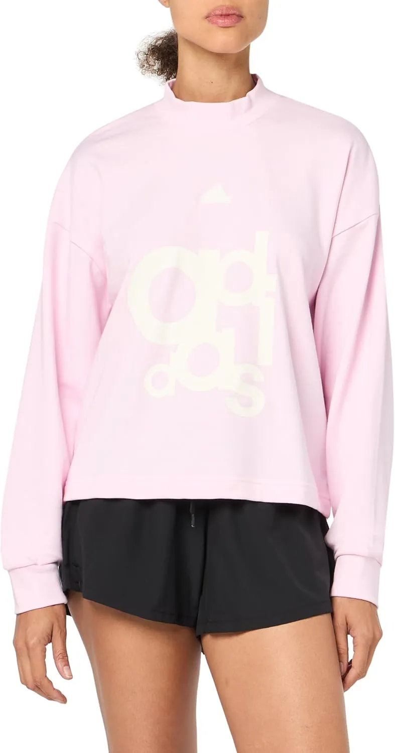 adidas Women's Printed French Terry Loose Sweatshirt