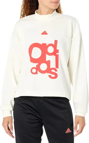 adidas Women's Printed French Terry Loose Sweatshirt