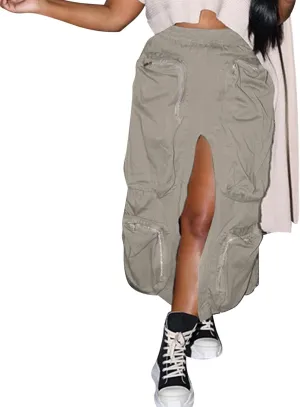 Cargo Skirts for Women Loose Maxi Skirts for Women Low Waist Loose Fit Casual Skirts with Multi Pockets Tennis