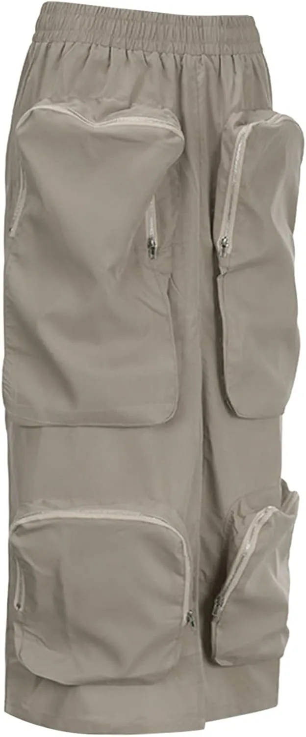 Cargo Skirts for Women Loose Maxi Skirts for Women Low Waist Loose Fit Casual Skirts with Multi Pockets Tennis