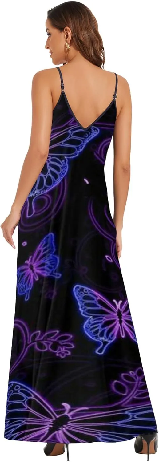 HugeNice Women's Summer Plus Size Sundress Casual Loose African Maxi Dress