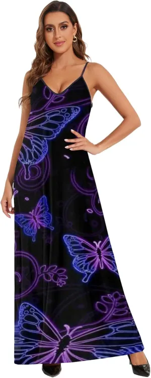 HugeNice Women's Summer Plus Size Sundress Casual Loose African Maxi Dress