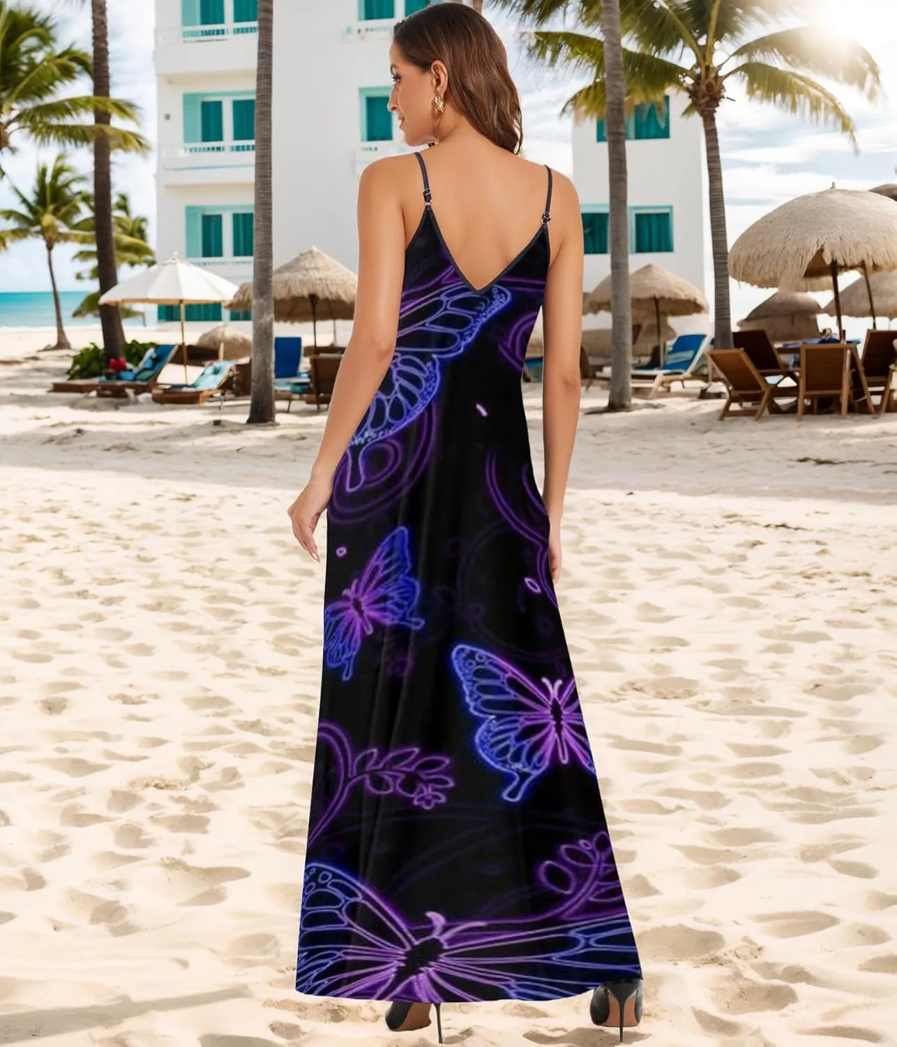 HugeNice Women's Summer Plus Size Sundress Casual Loose African Maxi Dress