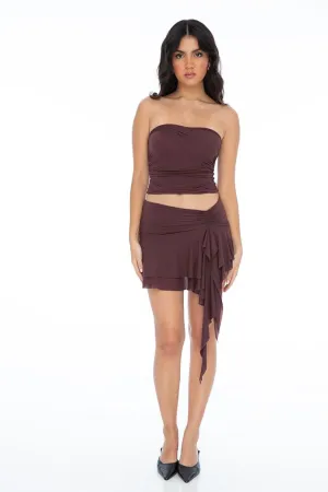 INDAH CLOTHING - EDIE SKIRT CACAU