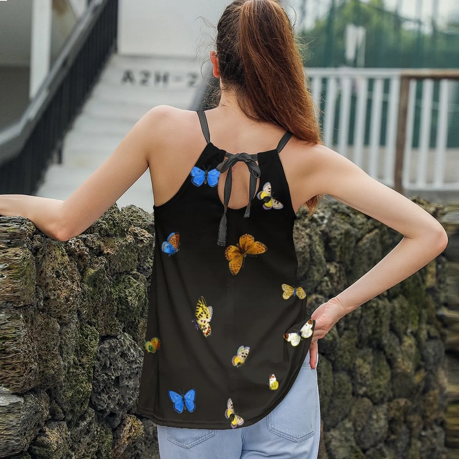 Loose Halter Neck Camisole (N01) Printed Camisole