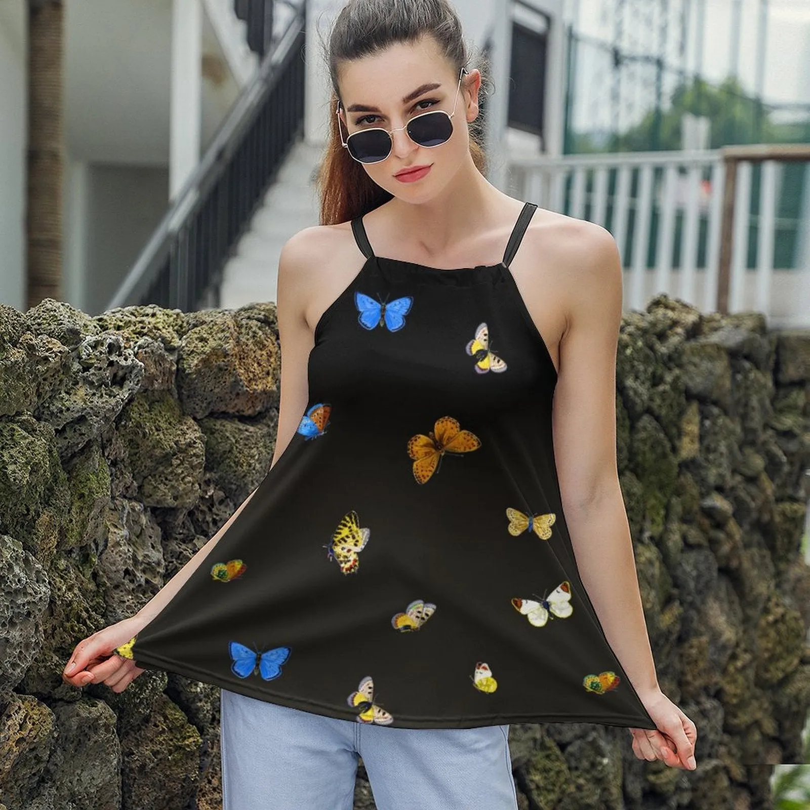 Loose Halter Neck Camisole (N01) Printed Camisole