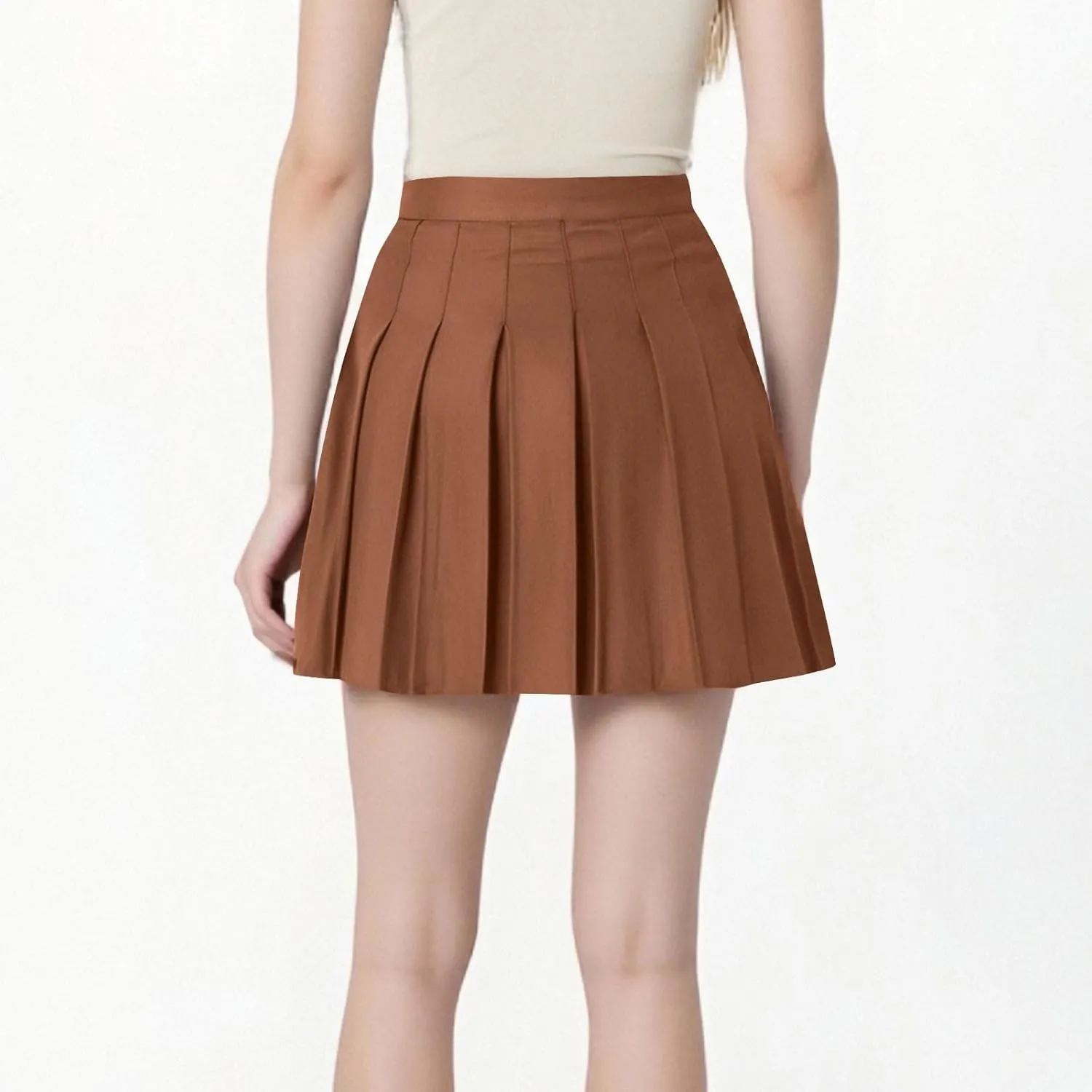 Skirt for Ladies Linen Mini Petite Loose Fit Ruched High Cut A Line Plain Skirts Women 2025