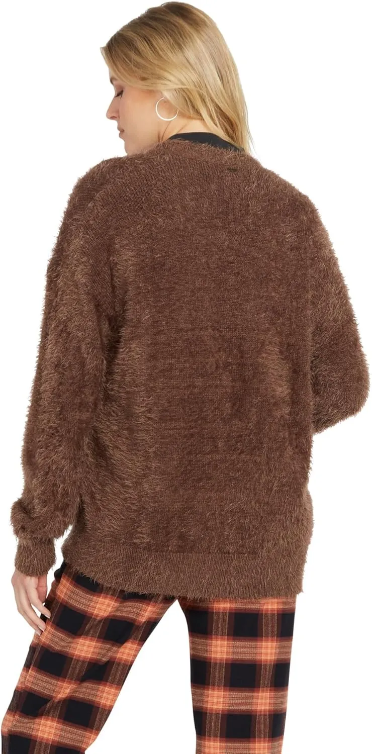 Volcom Women's Fuzzigan Loose Fit Cardigan