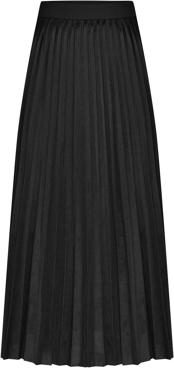 Womens Loose Fit Oversized Skorts for Women Faux Satin Pleated High Cut Plain Maxi Long 2024 Fashion Y2K